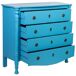 Cómoda de madera lacada envejecida 100 Cómoda de madera lacada envejecida 100 Azul
