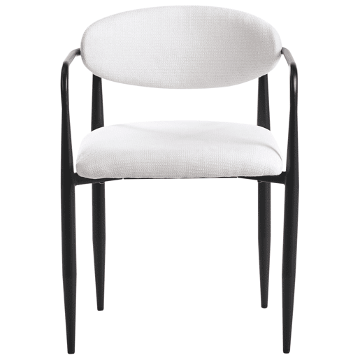 Conjunto de 2 cadeiras de jantar TANEVIK Tecido Branco creme