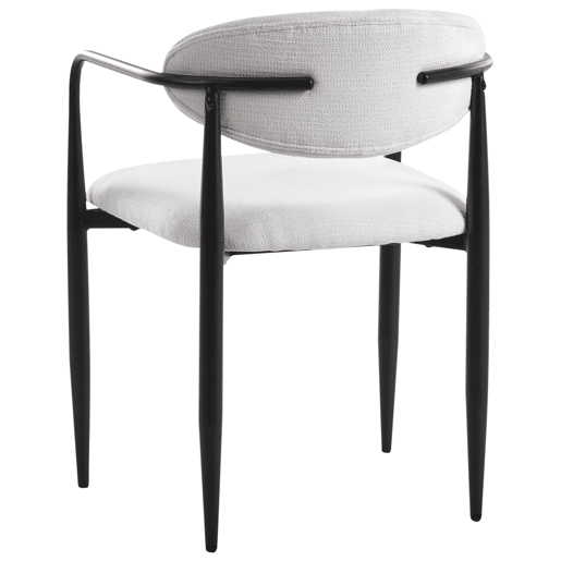 Conjunto de 2 cadeiras de jantar TANEVIK Tecido Branco creme