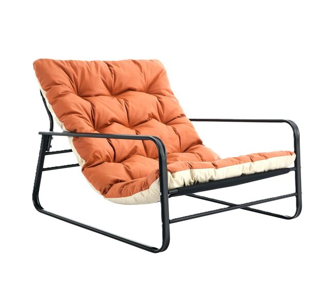 Had030a sofá tubular salmón rojo 118,5 x 92 x 84 cm