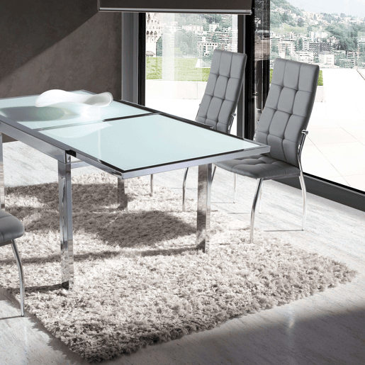 Pacote com 4 cadeiras Laci Modern Style para sala de estar e jantar em cinza 101x51x45 cm Pacote com 4 cadeiras Laci Modern Style para sala de estar e jantar em cinza 101x51x45 cm