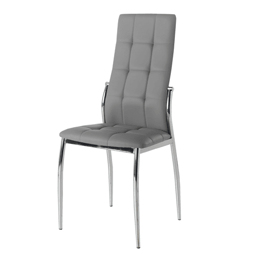 Pacote com 4 cadeiras Laci Modern Style para sala de estar e jantar em cinza 101x51x45 cm Pacote com 4 cadeiras Laci Modern Style para sala de estar e jantar em cinza 101x51x45 cm