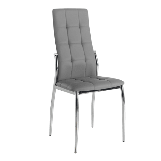Pacote com 4 cadeiras Laci Modern Style para sala de estar e jantar em cinza 101x51x45 cm Pacote com 4 cadeiras Laci Modern Style para sala de estar e jantar em cinza 101x51x45 cm