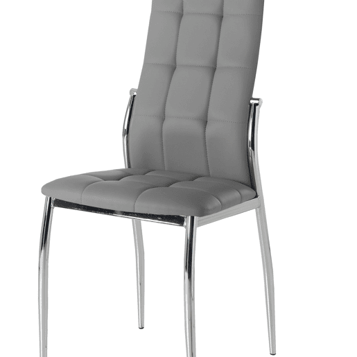 Pacote com 4 cadeiras Laci Modern Style para sala de estar e jantar em cinza 101x51x45 cm Pacote com 4 cadeiras Laci Modern Style para sala de estar e jantar em cinza 101x51x45 cm