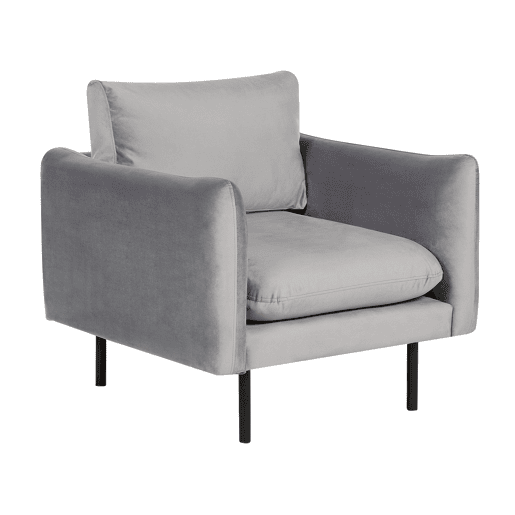 Conjunto de sala de estar VINTERBRO Veludo Cinzento 4 lugares