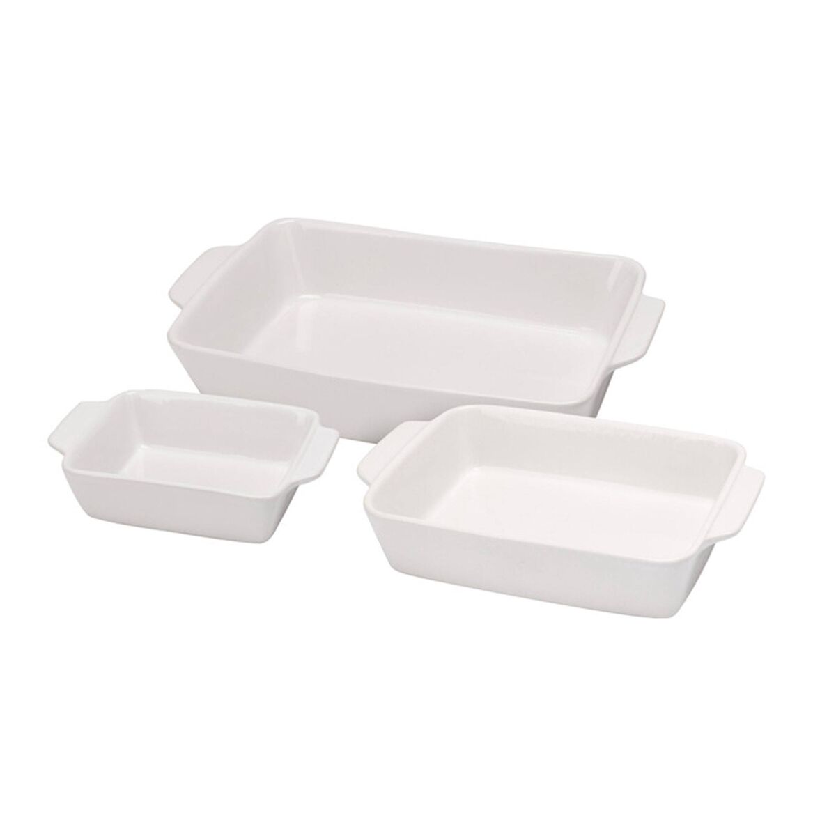 Well Home Plato de horno de gres en juego de 3 piezas