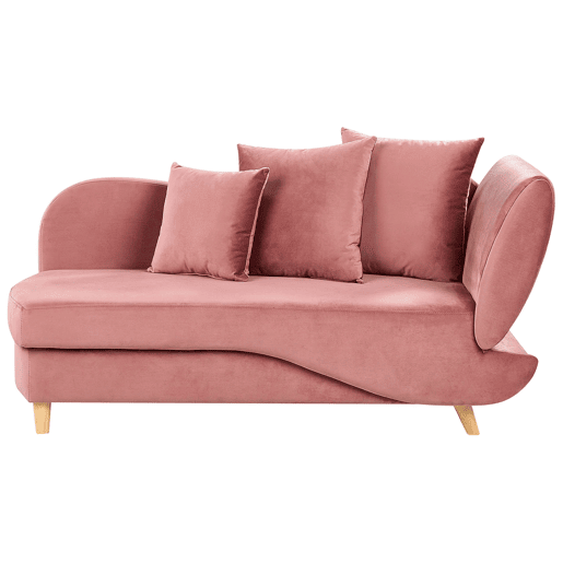 Beliani Chaise longue à direita Veludo MERI