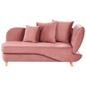 Beliani Chaise longue à direita Veludo MERI