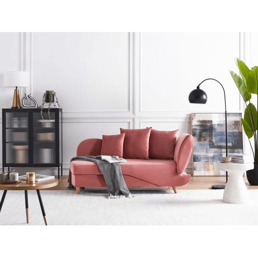 Beliani Chaise longue à direita Veludo MERI