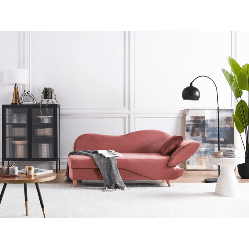 Beliani Chaise longue à direita Veludo MERI