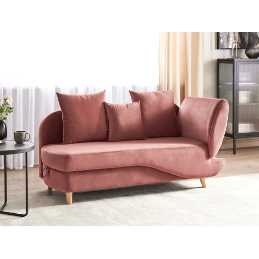 Beliani Chaise longue à direita Veludo MERI