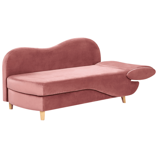 Beliani Chaise longue à direita Veludo MERI