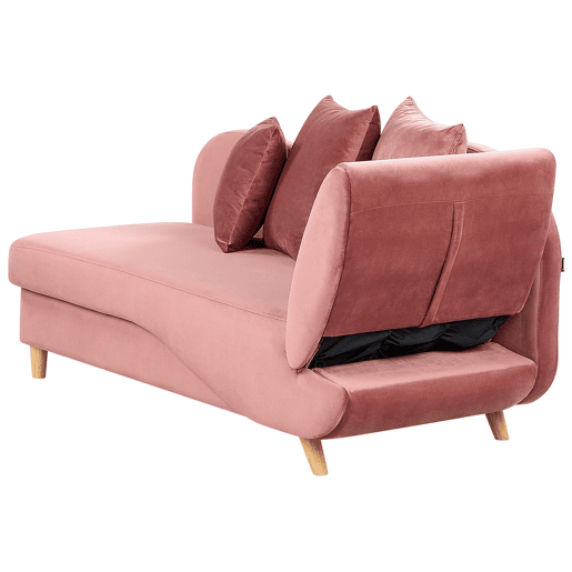 Beliani Chaise longue à direita Veludo MERI