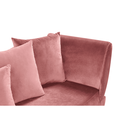 Beliani Chaise longue à direita Veludo MERI