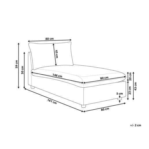 Beliani Chaise longue Poliéster VIZILLE