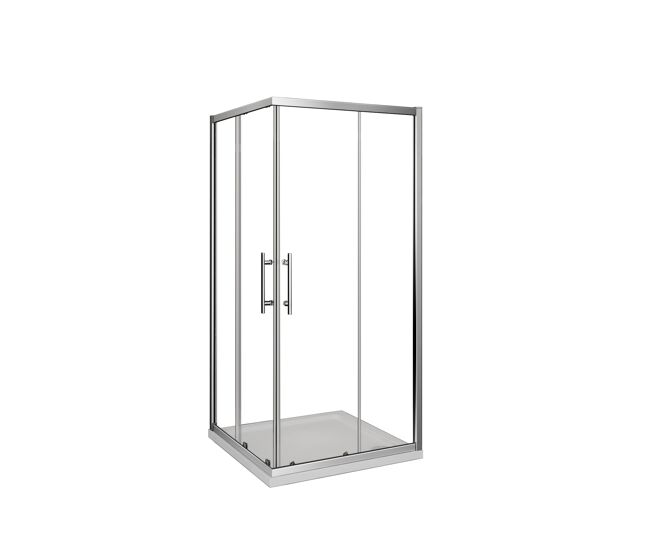 Aica mampara de ducha cuadrada corredera vidrio antical 6mm (740-760)x(740-760)x1950mm