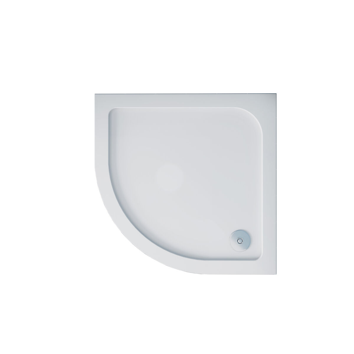 Plato de Ducha Curvo Semicircular Antideslizante Capa Gelcoat 100x100