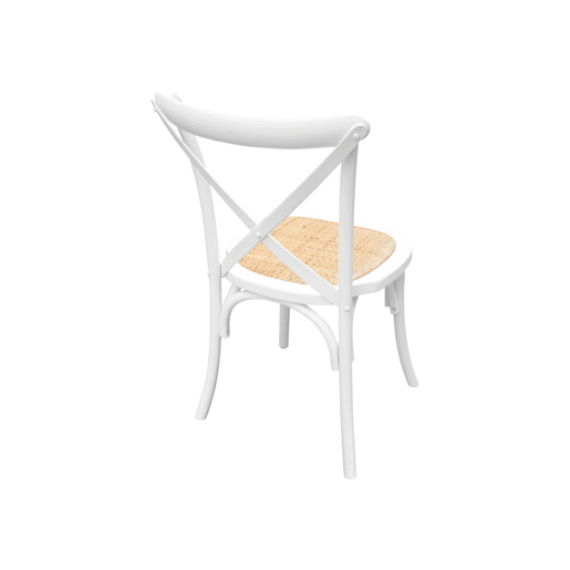 Cadeira de bistrô vintage madeira, set de 4, Belleville, Branco, 48.5x53.5x88.5 cm