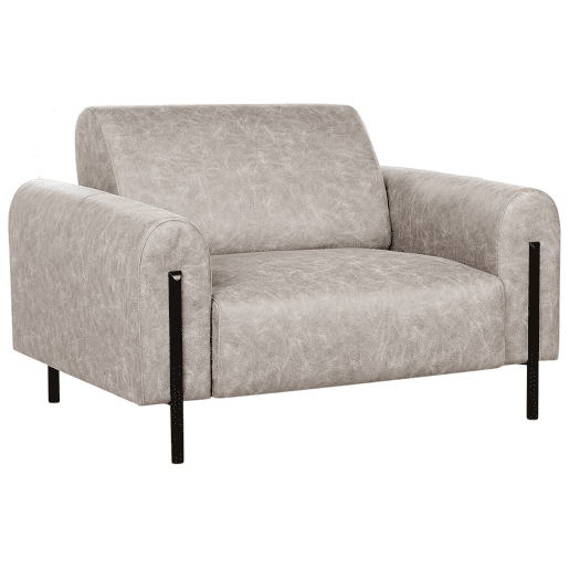 Conjunto de sala de estar ASKIM Tecido Cinzento claro 4 lugares