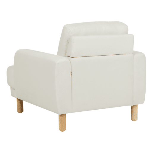 Conjunto de sala de estar TUVE Tecido Branco creme 4 lugares