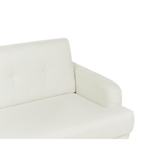 Conjunto de sala de estar TUVE Tecido Branco creme 4 lugares
