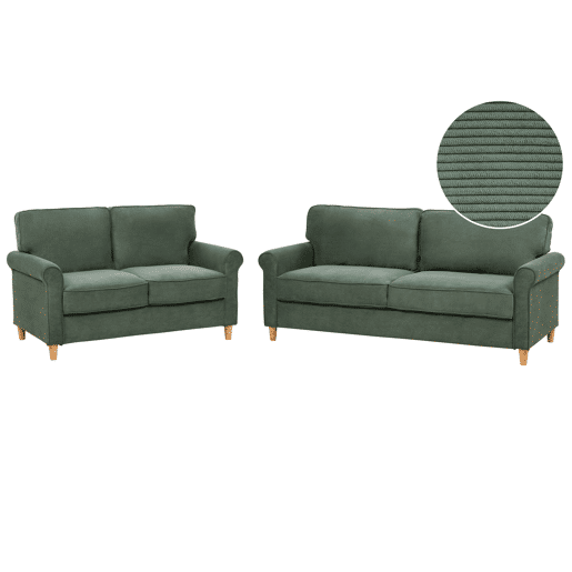 Conjunto de sala de estar RONNEBY Bombazine Verde escuro 5 lugares