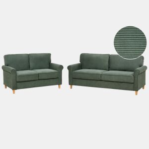Conjunto de sala de estar RONNEBY Bombazine Verde escuro 5 lugares