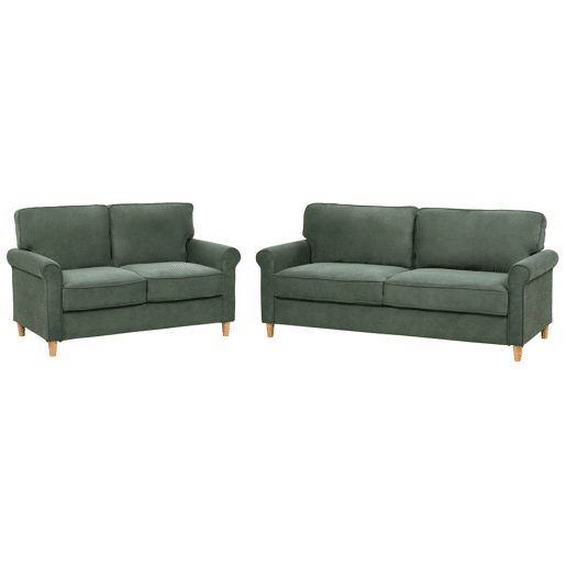 Conjunto de sala de estar RONNEBY Bombazine Verde escuro 5 lugares
