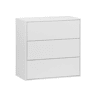Módulo de armazenamento decor madeira, 3 gavetas, Kompo, Branco, 70x35x70 cm
