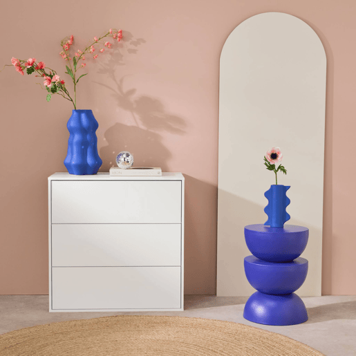 Módulo de armazenamento decor madeira, 3 gavetas, Kompo, Branco, 70x35x70 cm Módulo de armazenamento decor madeira, 3 gavetas, Kompo, Branco, 70x35x70 cm