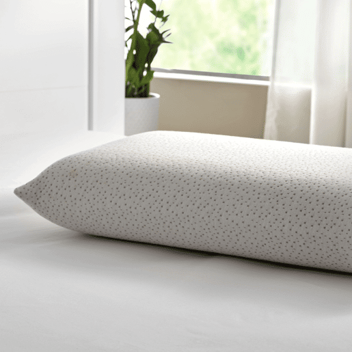 Travesseiro Viscoelástico de Bambu e Poliéster, 90x35 cm, com Capa Externa e Firmeza Média