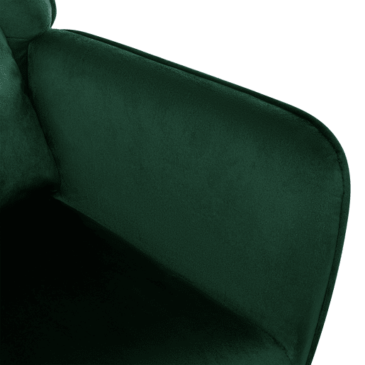 Cadeira de balanço de veludo com apoio lombar, cadeira de balanço para a sala de estar, quarto das crianças, verde escuro