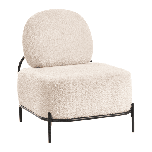 Poltrona LUNDE Tecido Creme Poltrona LUNDE Tecido Creme