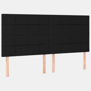 vidaXL Cabeceira Preta 200x5x118128 cm Tecido