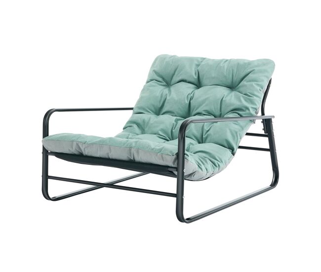 Had030a sofá tubo de acero azul gris 118.5x92x84cm