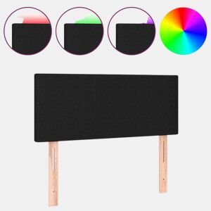 vidaXL Cabeceira de cama c luzes LED tecido 90x5x7888 cm preto