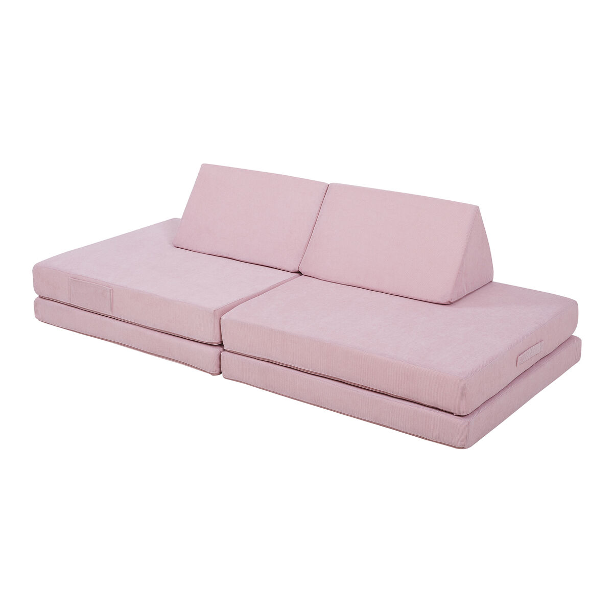 Sofá modular infantil de 5 piezas norhulta 150x66x46 cm pana - rosa [en.casa]