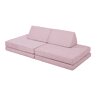 Sofá de brincar Norhulta de 5 peças 150x66x46 cm Cordão Cor-de-rosa en.casa