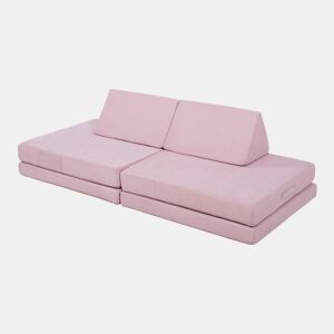 Sofá de brincar Norhulta de 5 peças 150x66x46 cm Cordão Cor-de-rosa en.casa