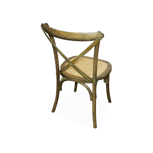 Cadeira de bistrô vintage madeira, set de 4, Belleville, Castanho, 48.5x53.5x88.5 cm