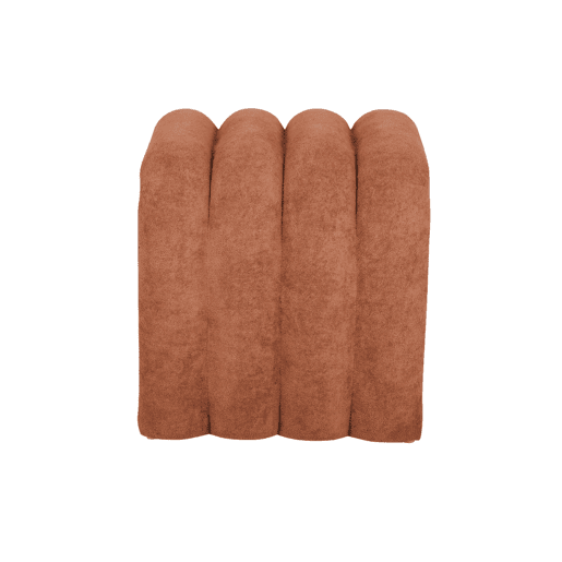 Pufe contemporâneo tecido, set de 2, Ito, Laranja, 40x38x40 cm