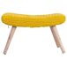 Banqueta de madera y algodón 67x30 Banqueta de madera y algodón 67x30 Amarillo