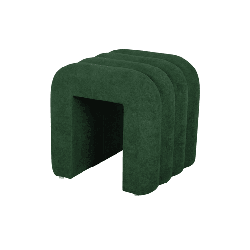 Pufe contemporâneo tecido, set de 2, Ito, 40x38x40 cm