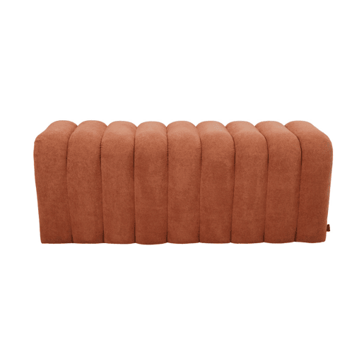 Banco, fim de cama contemporâneo tecido, Ito, Laranja, 114x40x45 cm