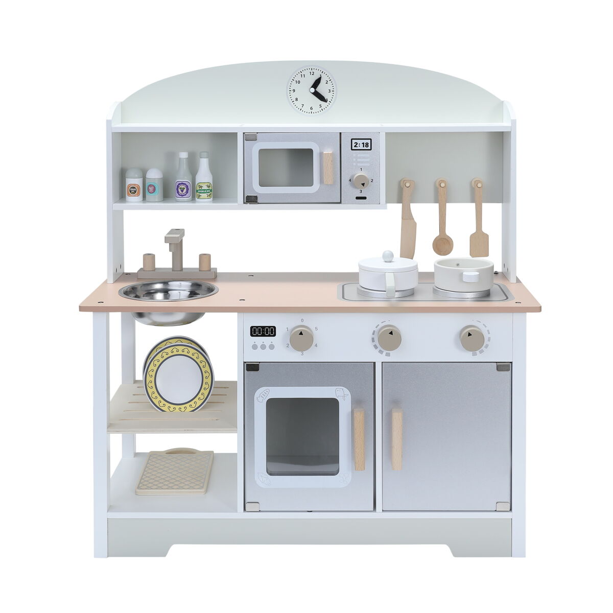 Cocina infantil 5 en 1 de madera ORYXEARTH