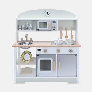 Cozinha infantil multifuncional de madeira: brinquedo de aprendizagem criativa com características de segurança e design moderno