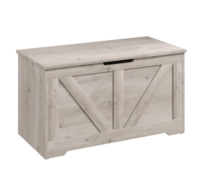 Homcom baúl de almacenaje para dormitorio 100 l banco de almacenaje con tapa bisagra de seguridad para pasillo salón 80x40x45 cm gris