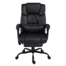Vinsetto Cadeira de Escritório com Massagem de 6 Pontos Cadeira Giratória com Encosto Alto Reclinável Altura Ajustável Apoio para Pés e Controlo Remoto 66x75x112-122 cm Preto
