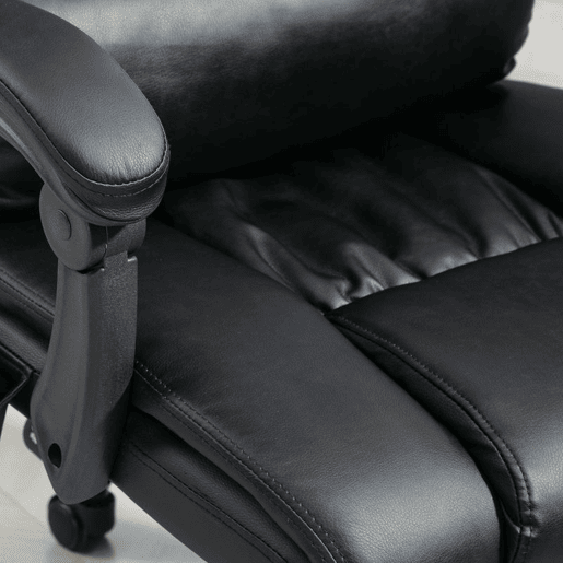 Vinsetto Cadeira de Escritório com Massagem de 6 Pontos Cadeira Giratória com Encosto Alto Reclinável Altura Ajustável Apoio para Pés e Controlo Remoto 66x75x112-122 cm Preto