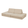 Sofá de brincar Norhulta de 5 peças 150x66x46 cm cordão Bege en.casa